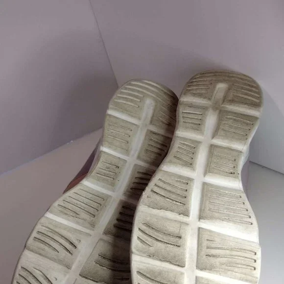 Skechers Bobs Sport Arc Waves Shoes Womens Sz 11 White Pink Athletic Trainers - Picture 7 of 9